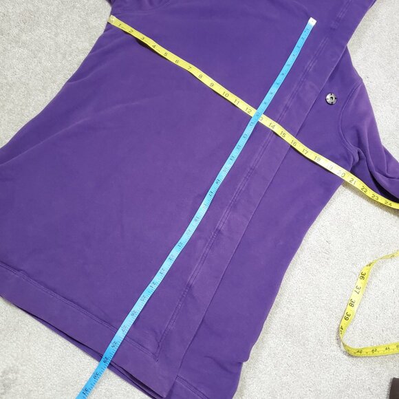 LULULEMON Savasana Wrap Cardigan Sweater Shawl Jacket Coat Purple Black Womens 8 - Picture 13 of 13